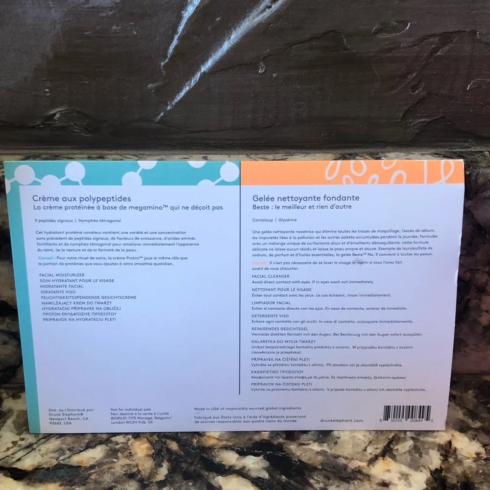 Drunk Elephant Set of 3 Sample Packs 1.5ml Each 6 Samples
